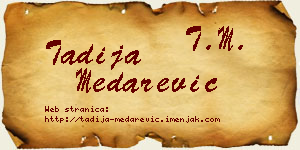 Tadija Medarević vizit kartica